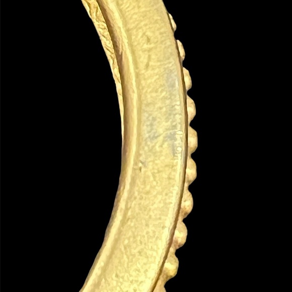 Vintage 80s Givenchy gold tone matte bangle bracelet - Picture 7 of 7